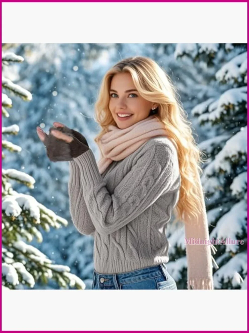 Winter Faux Fur Fingerless Gloves Arm Warmers Women's Acrylic